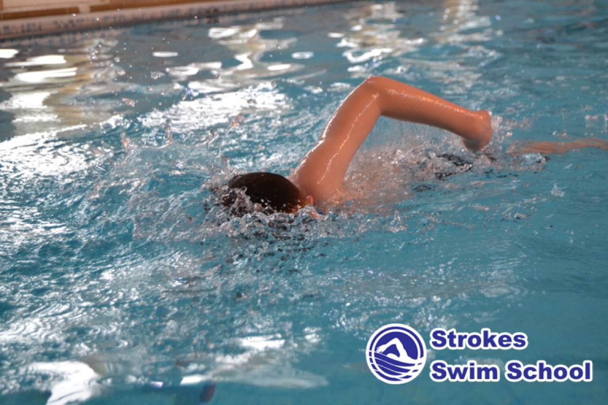 Front crawl swimming lesson at Sweyne School pool in Essex